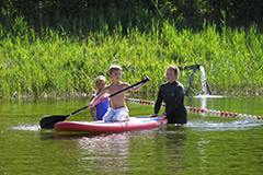 Stand-Up-Paddling beim RS-Camp